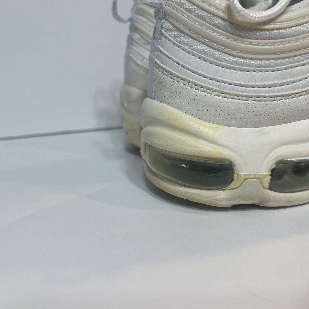 Nike‎ Air Max 97 Triple White Silver Sneakers 921733-100 Big Kids - Picture 5 of 9